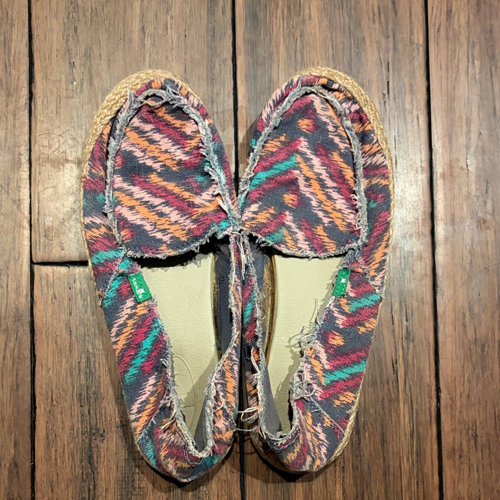 Sanuk Funky Fiona Sidewalk Surger Slip On Flats 7